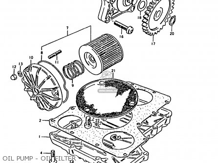 OIL PUMP - OIL FILTER - GS1000 1980 (T) (E01 E02 E22 E24)