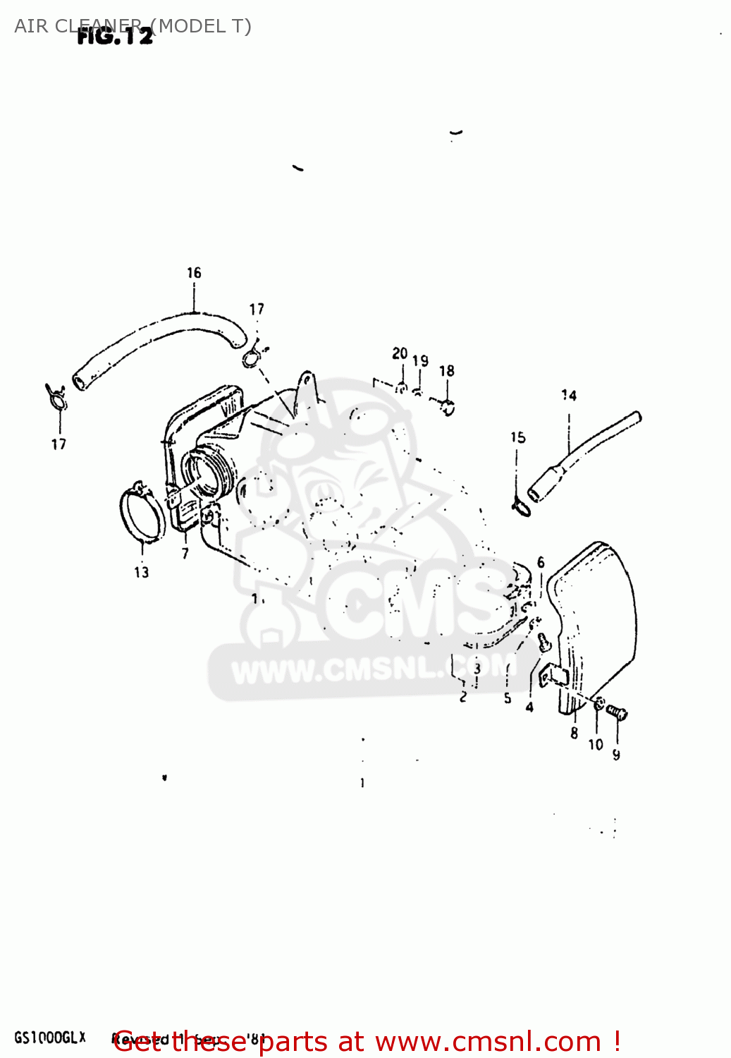 AIR CLEANER (MODEL T) GS1000 1980 (T) USA (E03)