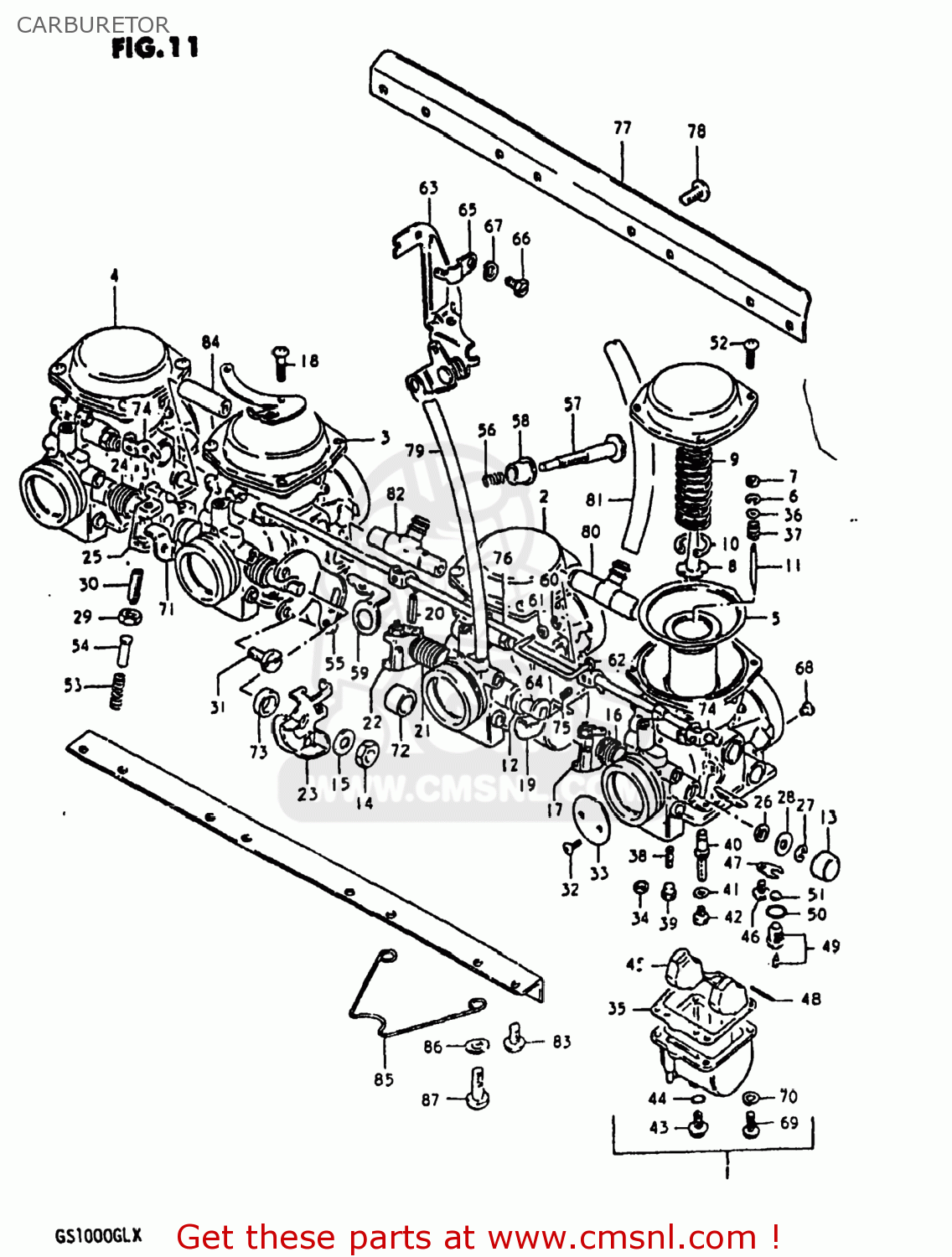 CARBURETOR GS1000 1980 (T) USA (E03)