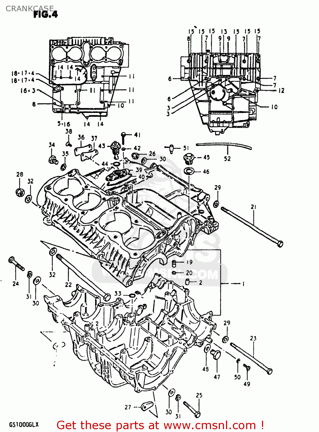 CRANKCASE GS1000 1980 (T) USA (E03)