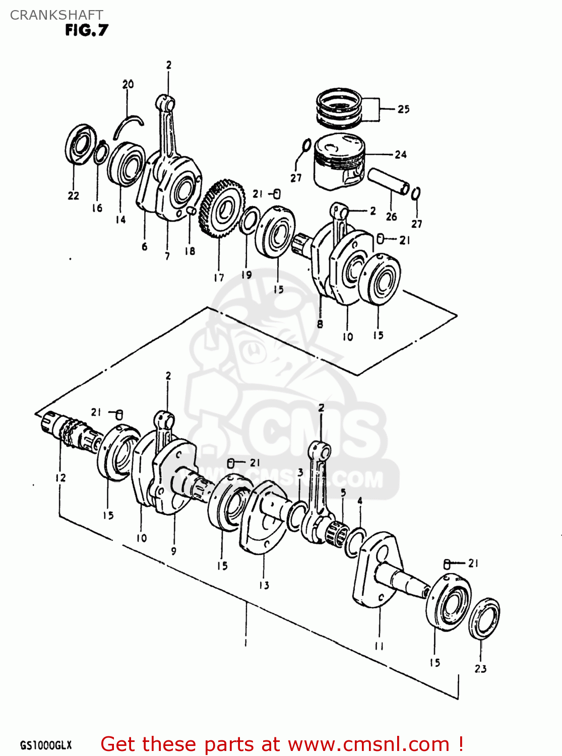 CRANKSHAFT GS1000 1980 (T) USA (E03)