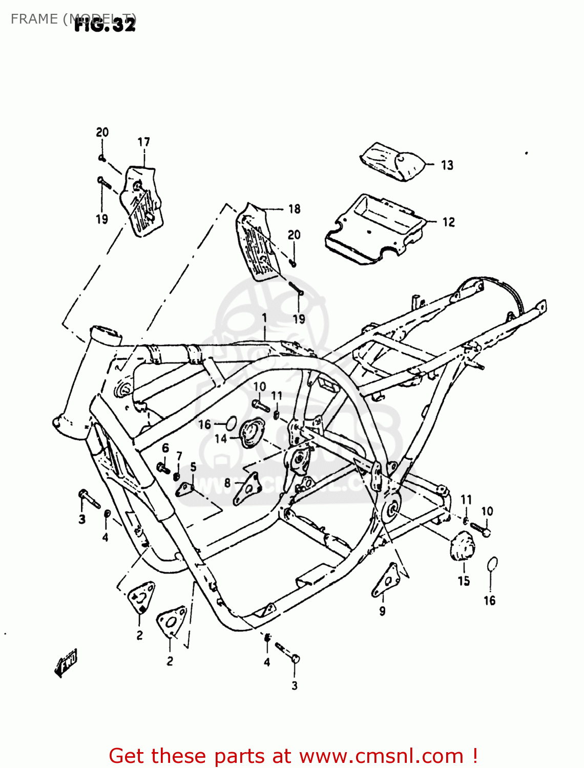 FRAME (MODEL T) GS1000 1980 (T) USA (E03)
