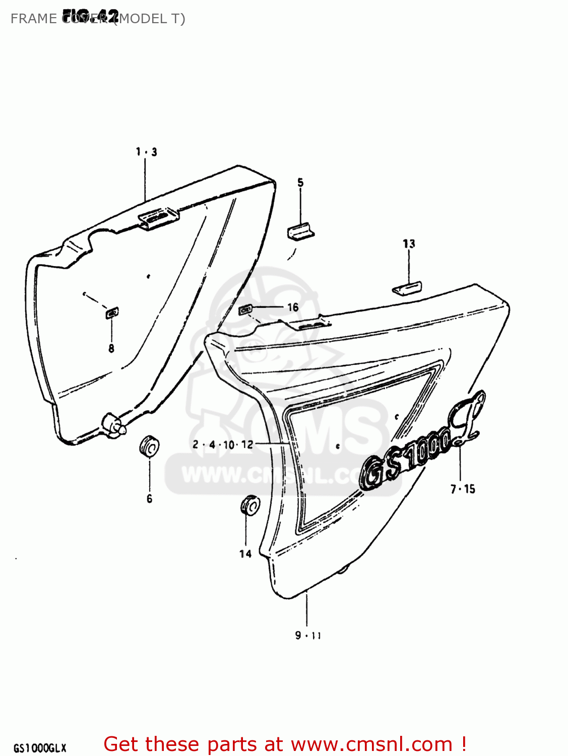 FRAME COVER (MODEL T) GS1000 1980 (T) USA (E03)