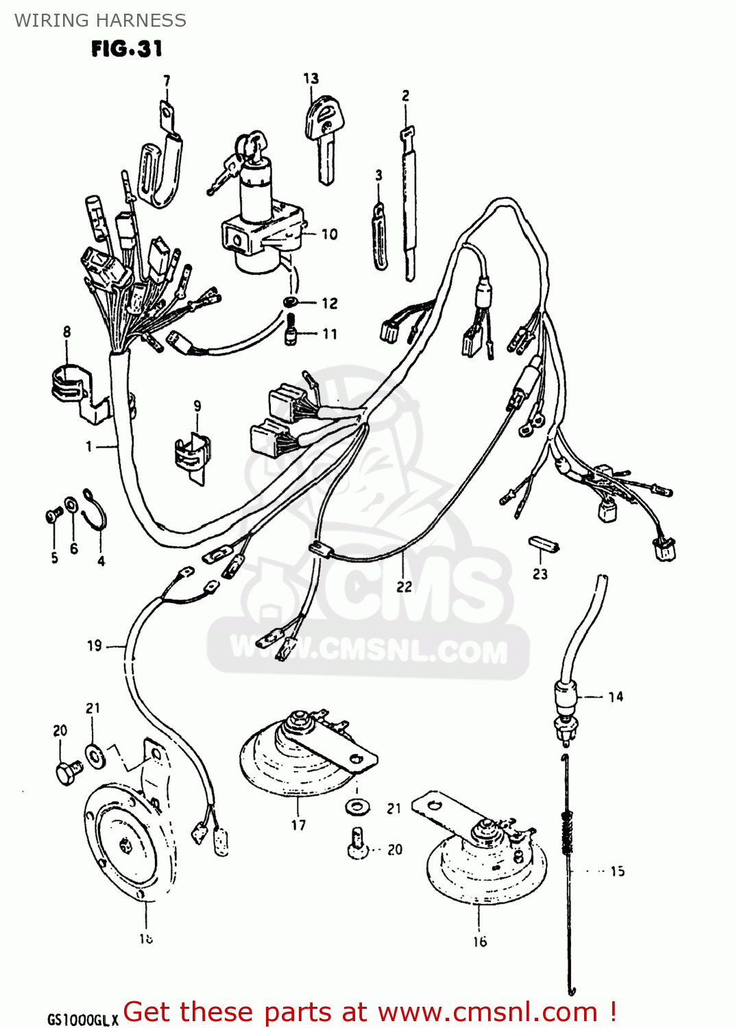 WIRING HARNESS GS1000 1980 (T) USA (E03)