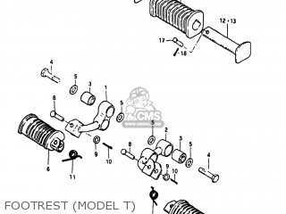 FOOTREST (MODEL T) - GS1000 1980 (T) USA (E03)