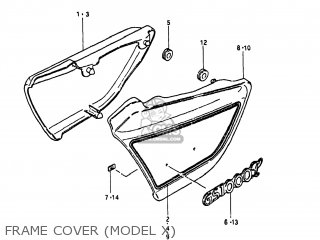 FRAME COVER (MODEL X) - GS1000 1980 (T) USA (E03)