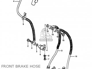 FRONT BRAKE HOSE - GS1000 1980 (T) USA (E03)