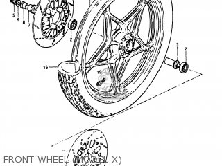 FRONT WHEEL (MODEL X) - GS1000 1980 (T) USA (E03)