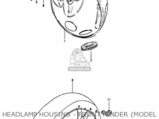 HEADLAMP HOUSING - FRONT FENDER (MODEL X) - GS1000 1980 (T) USA (E03)