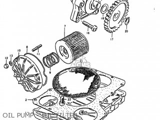 OIL PUMP - OIL FILTER - GS1000 1980 (T) USA (E03)