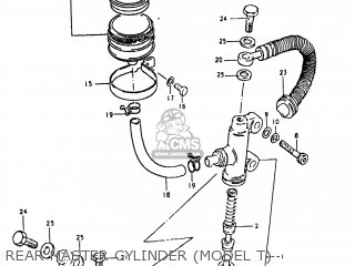 REAR MASTER CYLINDER (MODEL T) - GS1000 1980 (T) USA (E03)