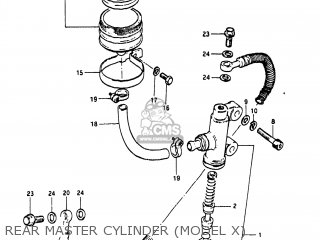 REAR MASTER CYLINDER (MODEL X) - GS1000 1980 (T) USA (E03)