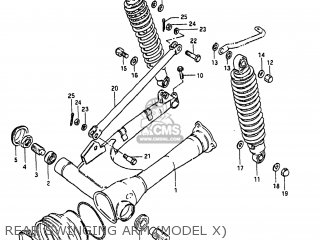 REAR SWINGING ARM (MODEL X) - GS1000 1980 (T) USA (E03)