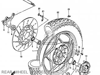 REAR WHEEL (MODEL X) - GS1000 1980 (T) USA (E03)
