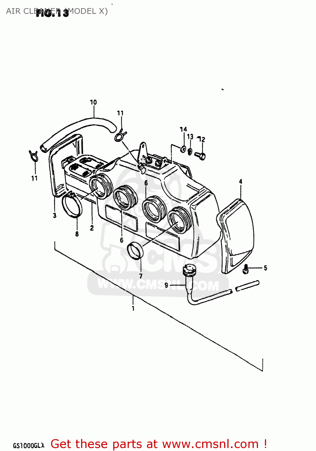 AIR CLEANER (MODEL X) GS1000 1981 (X) USA (E03)