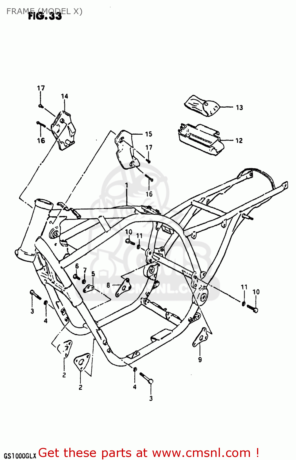 FRAME (MODEL X) GS1000 1981 (X) USA (E03)