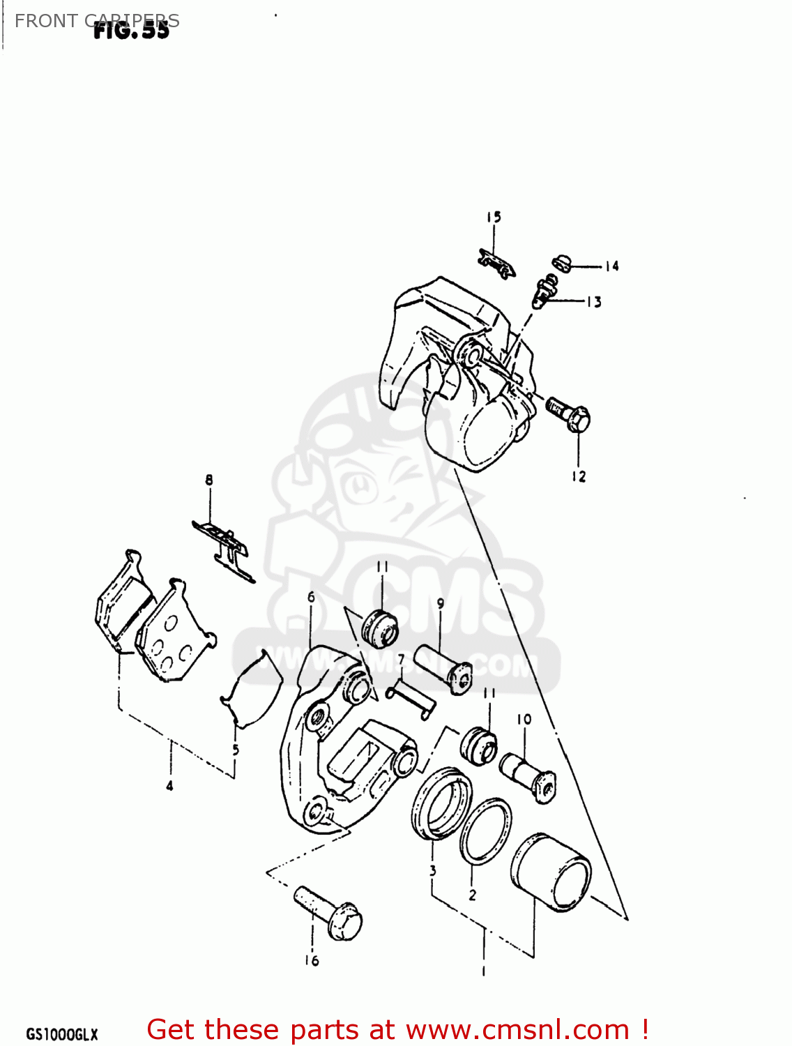 FRONT CARIPERS GS1000 1981 (X) USA (E03)