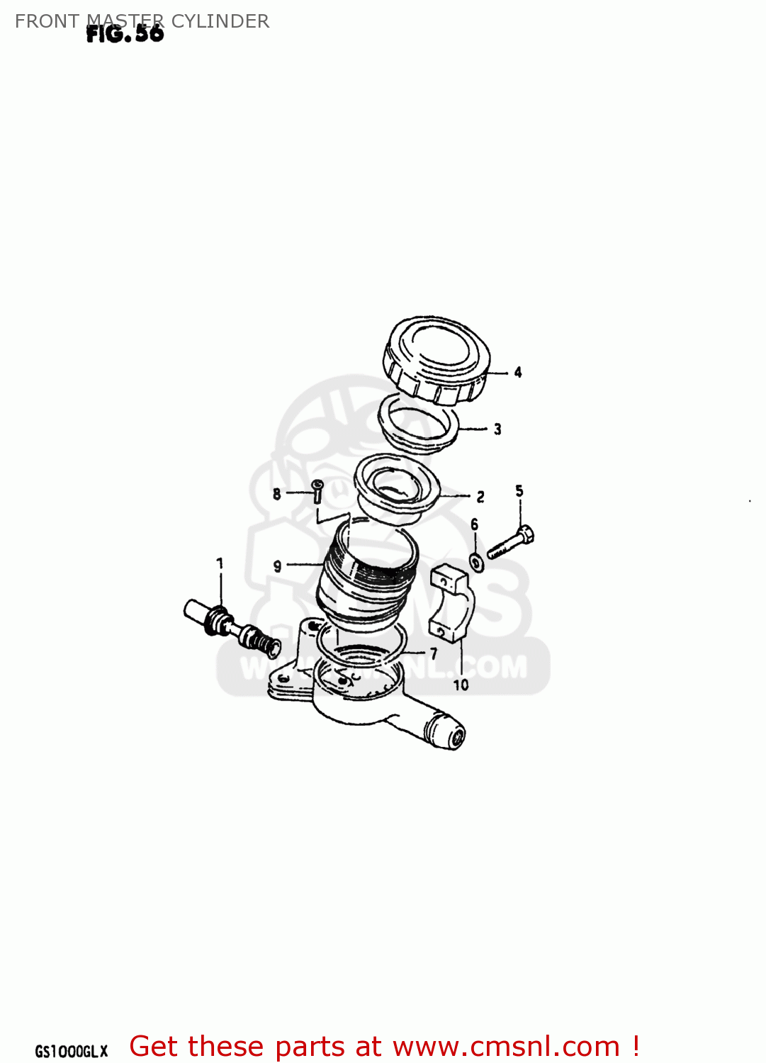 FRONT MASTER CYLINDER GS1000 1981 (X) USA (E03)