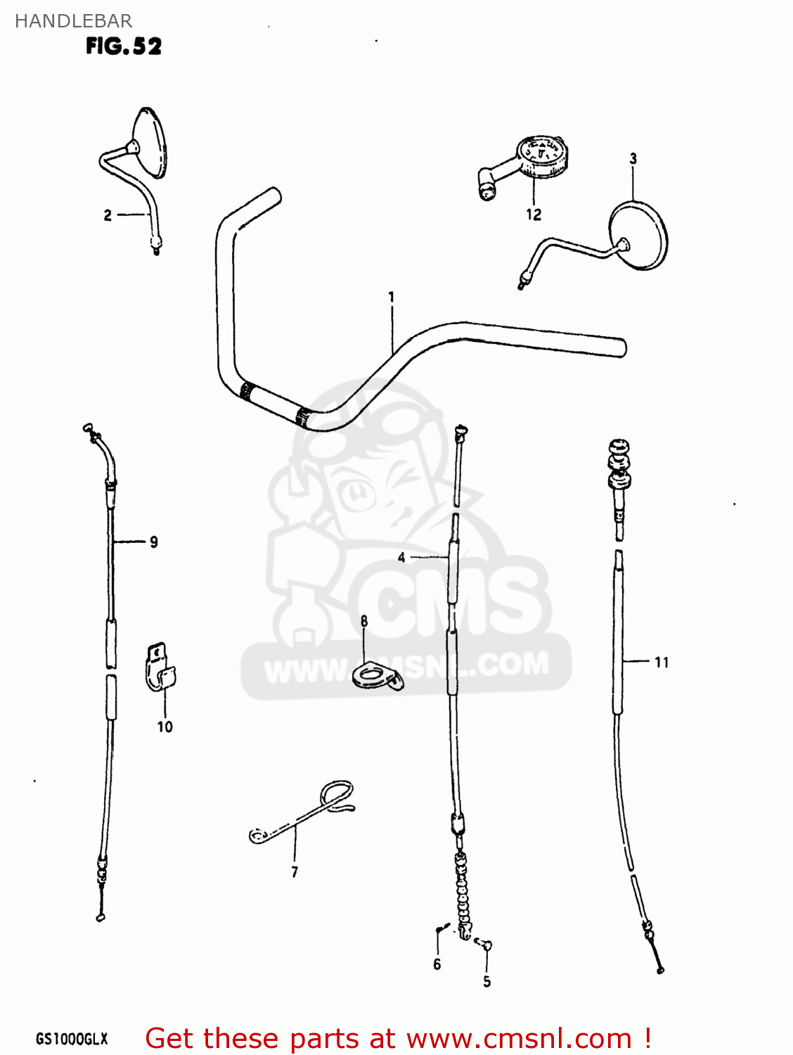 HANDLEBAR GS1000 1981 (X) USA (E03)