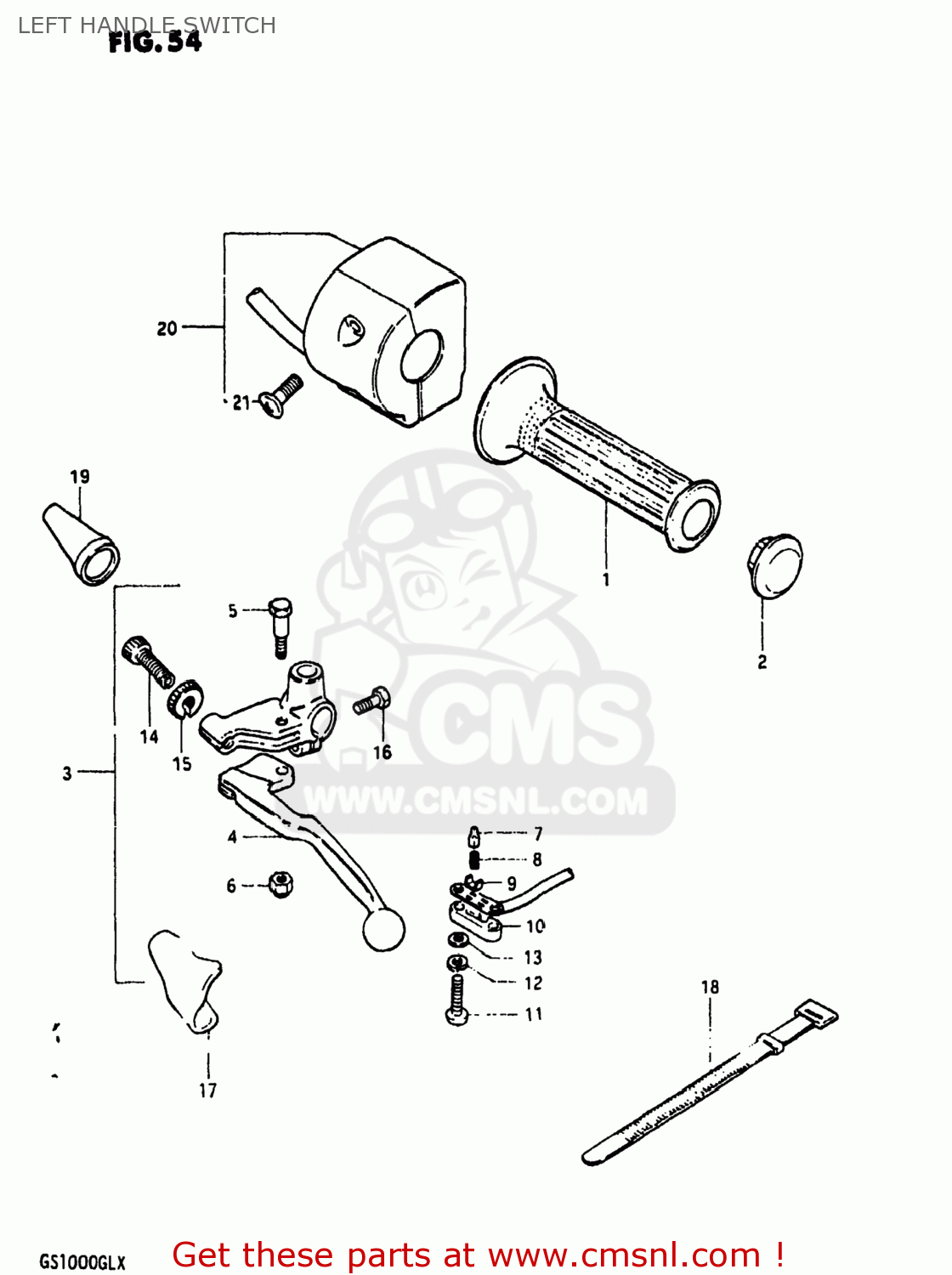 LEFT HANDLE SWITCH GS1000 1981 (X) USA (E03)