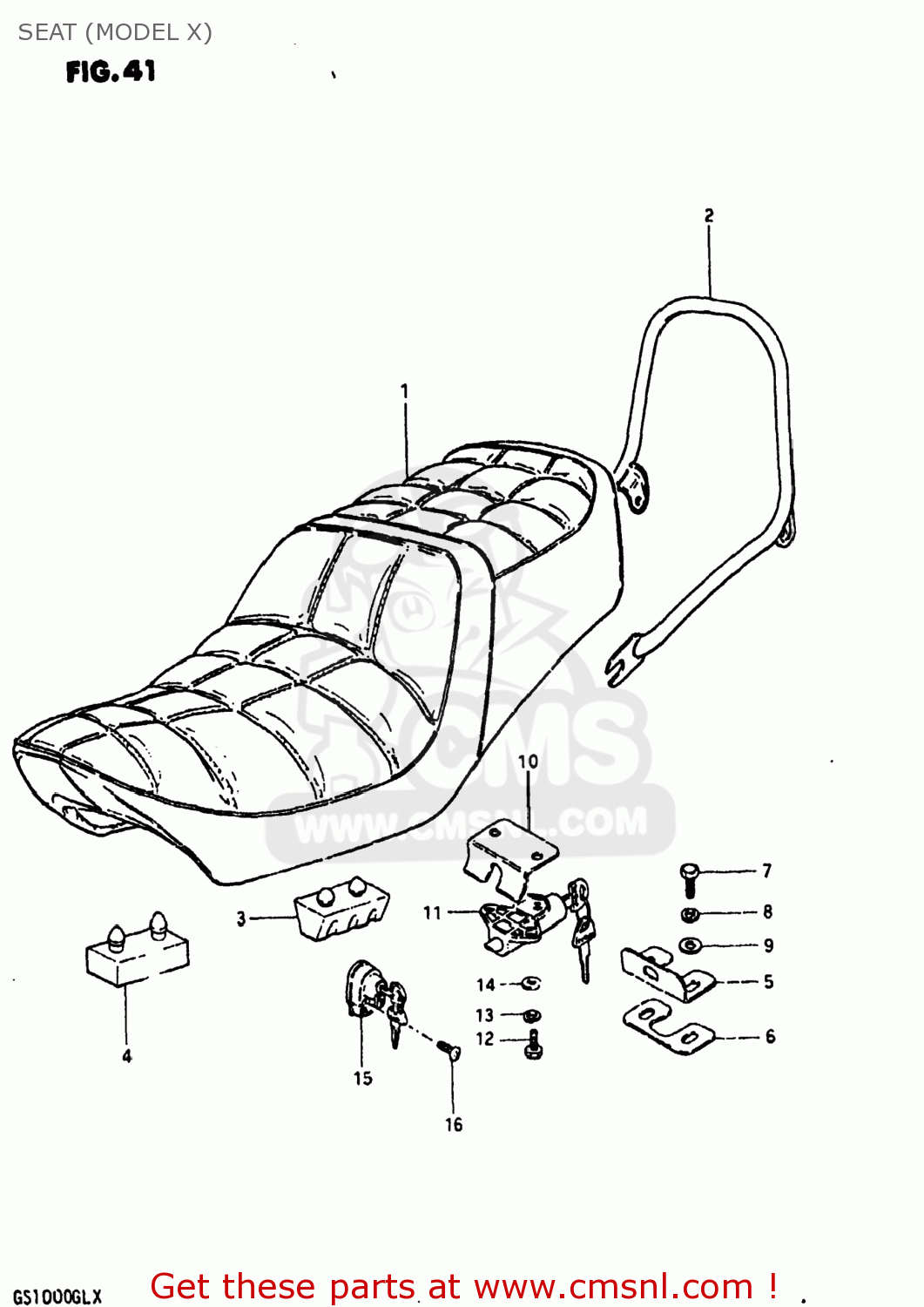 SEAT (MODEL X) GS1000 1981 (X) USA (E03)