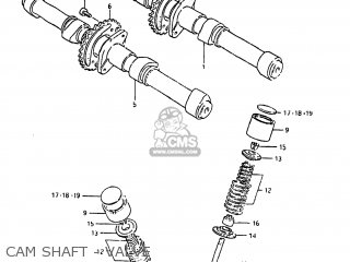 CAM SHAFT - VALVE - GS1000 1981 (X) USA (E03)