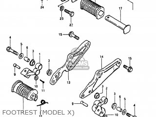 FOOTREST (MODEL X) - GS1000 1981 (X) USA (E03)