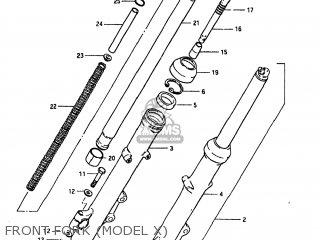 FRONT FORK (MODEL X) - GS1000 1981 (X) USA (E03)