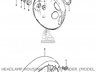 HEADLAMP HOUSING - FRONT FENDER (MODEL T) - GS1000 1981 (X) USA (E03)