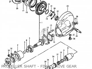 PROPELLER SHAFT - FINAL DRIVE GEAR - GS1000 1981 (X) USA (E03)