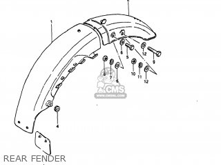 REAR FENDER - GS1000 1981 (X) USA (E03)