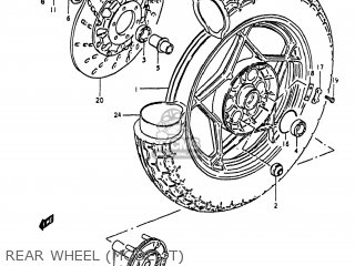 REAR WHEEL (MODEL T) - GS1000 1981 (X) USA (E03)