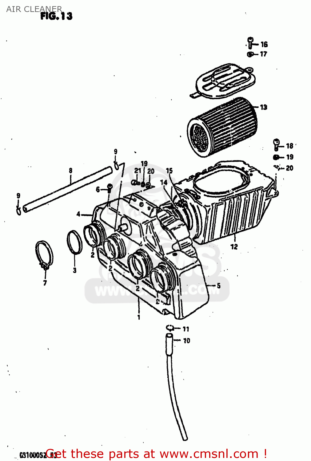 AIR CLEANER GS1000 1982 (Z) USA (E03)