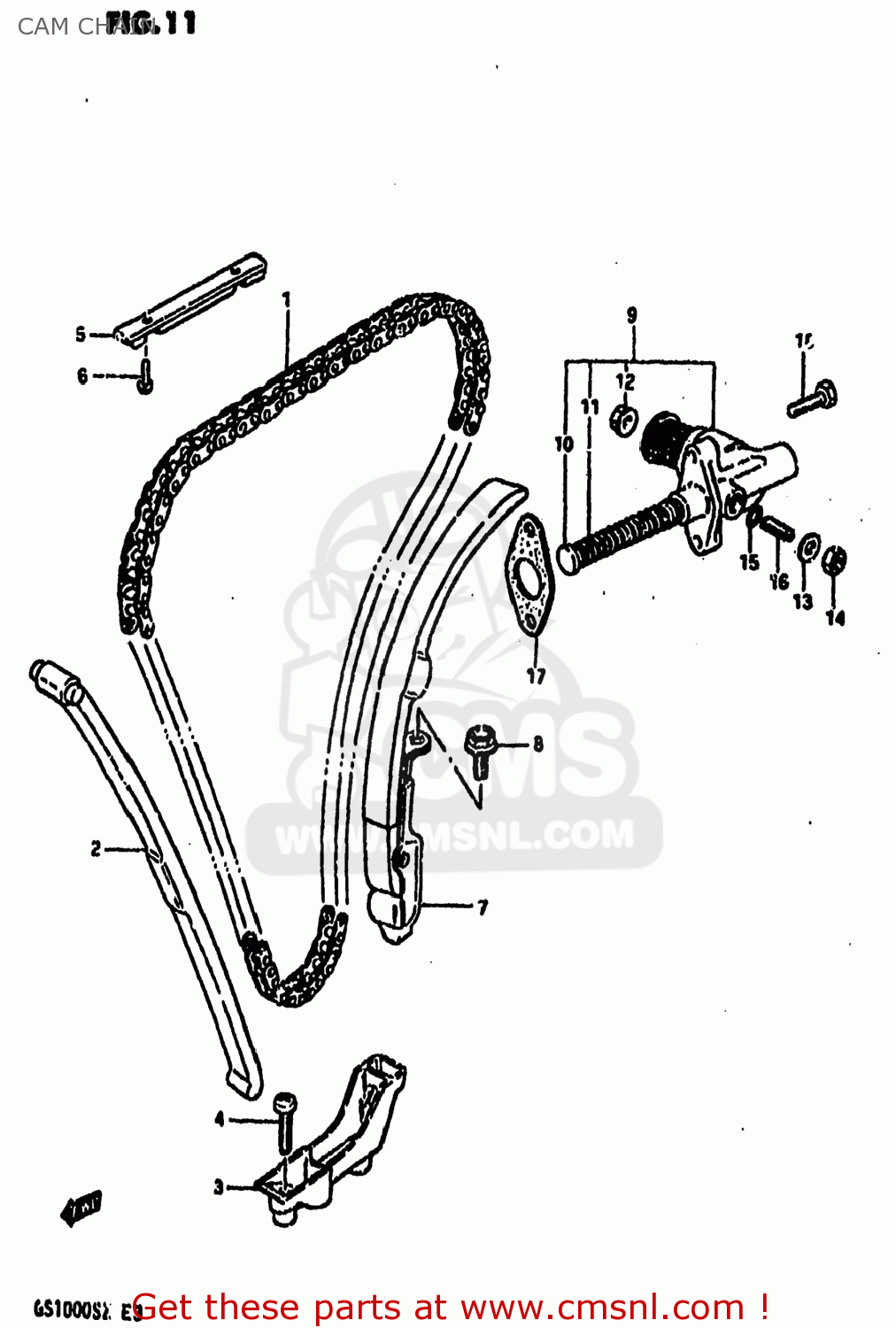 CAM CHAIN GS1000 1982 (Z) USA (E03)