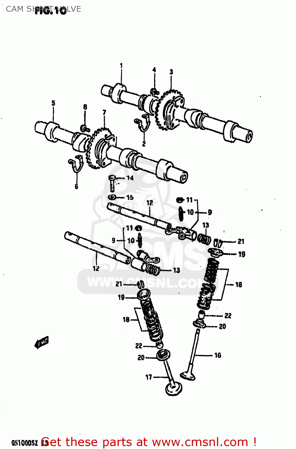 CAM SHAFT-VALVE GS1000 1982 (Z) USA (E03)