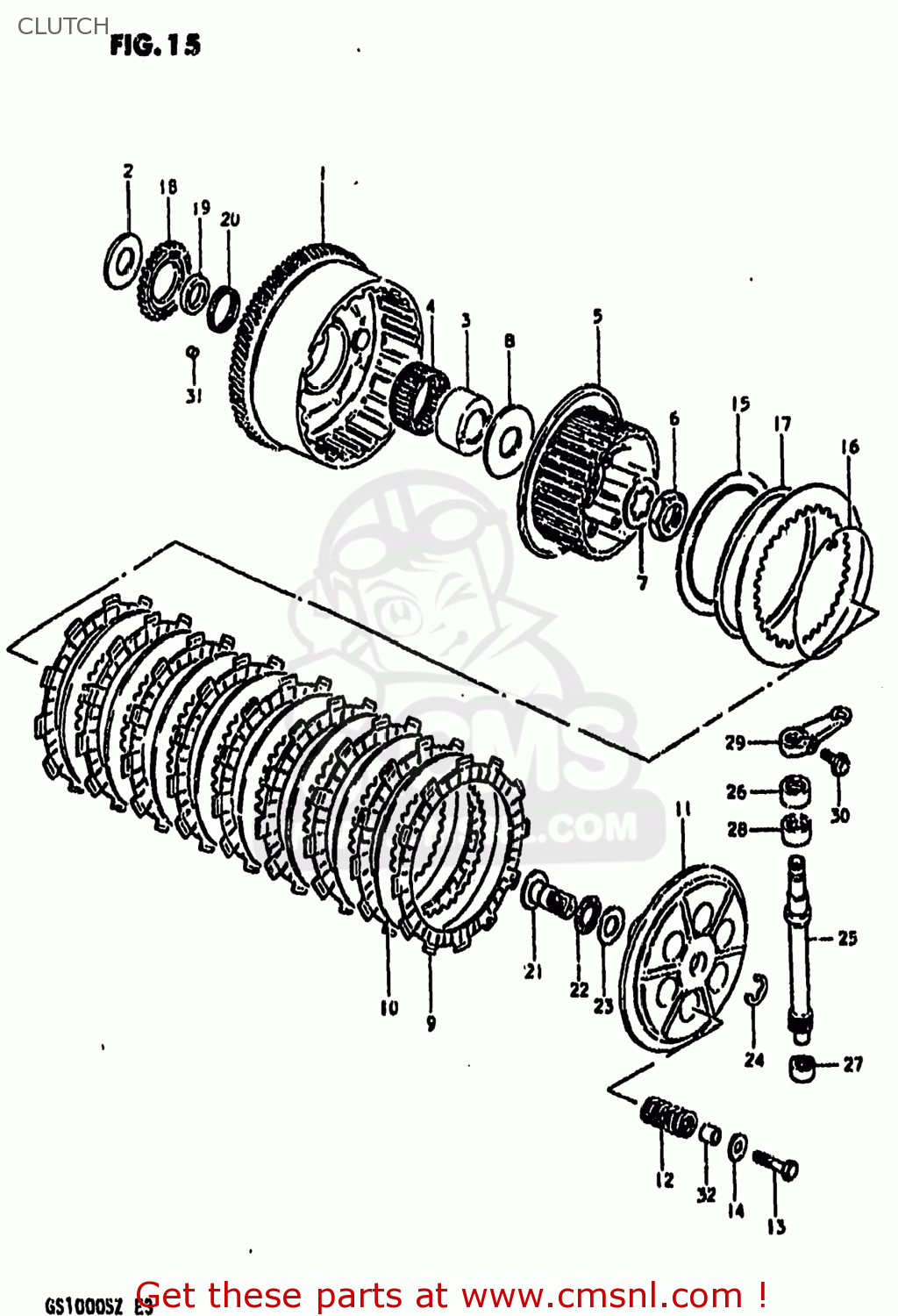 CLUTCH GS1000 1982 (Z) USA (E03)