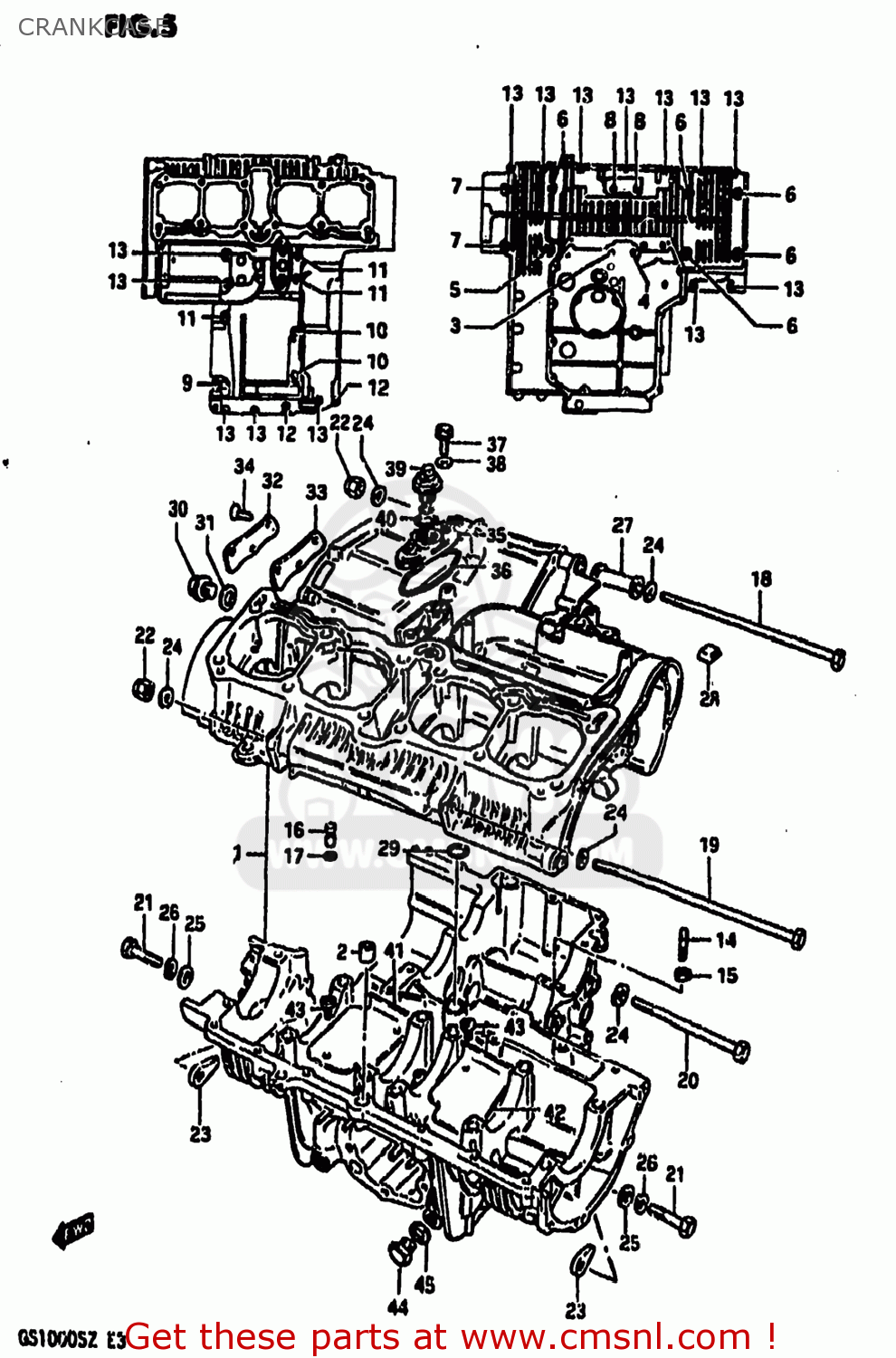 CRANKCASE GS1000 1982 (Z) USA (E03)