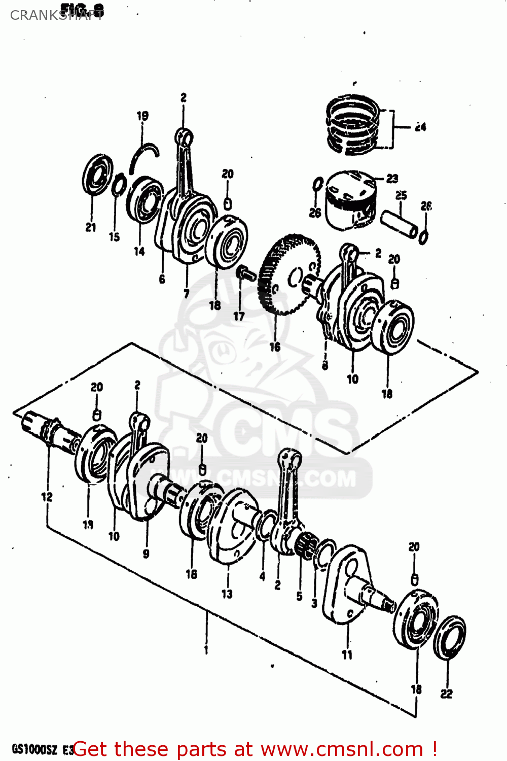 CRANKSHAFT GS1000 1982 (Z) USA (E03)