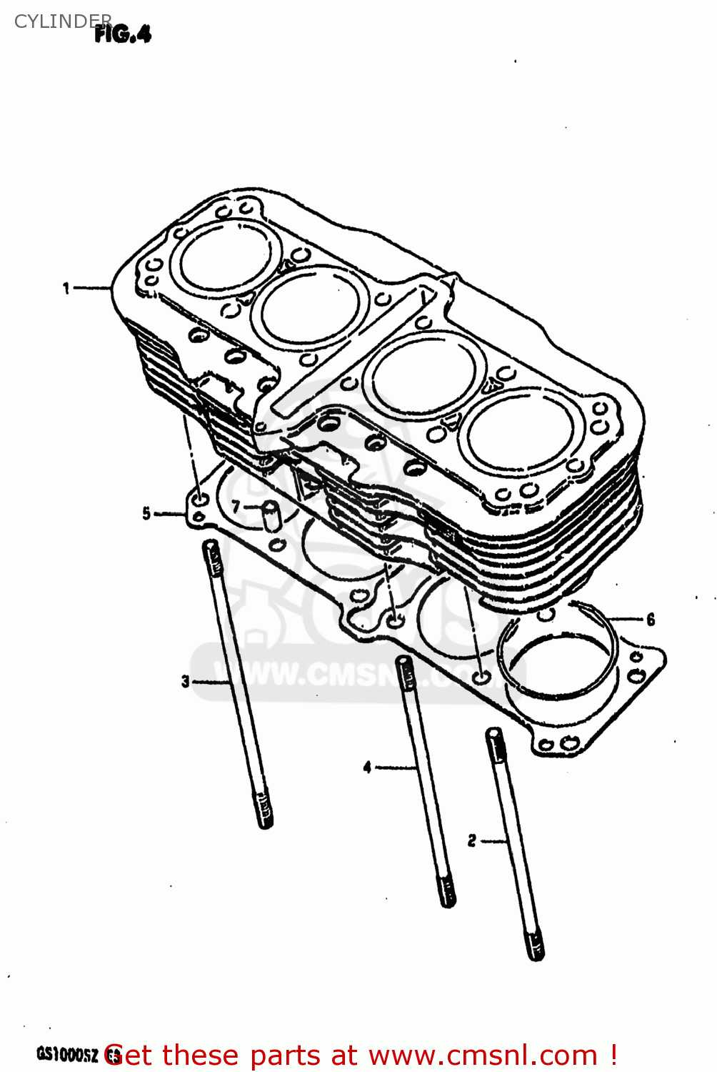 CYLINDER GS1000 1982 (Z) USA (E03)