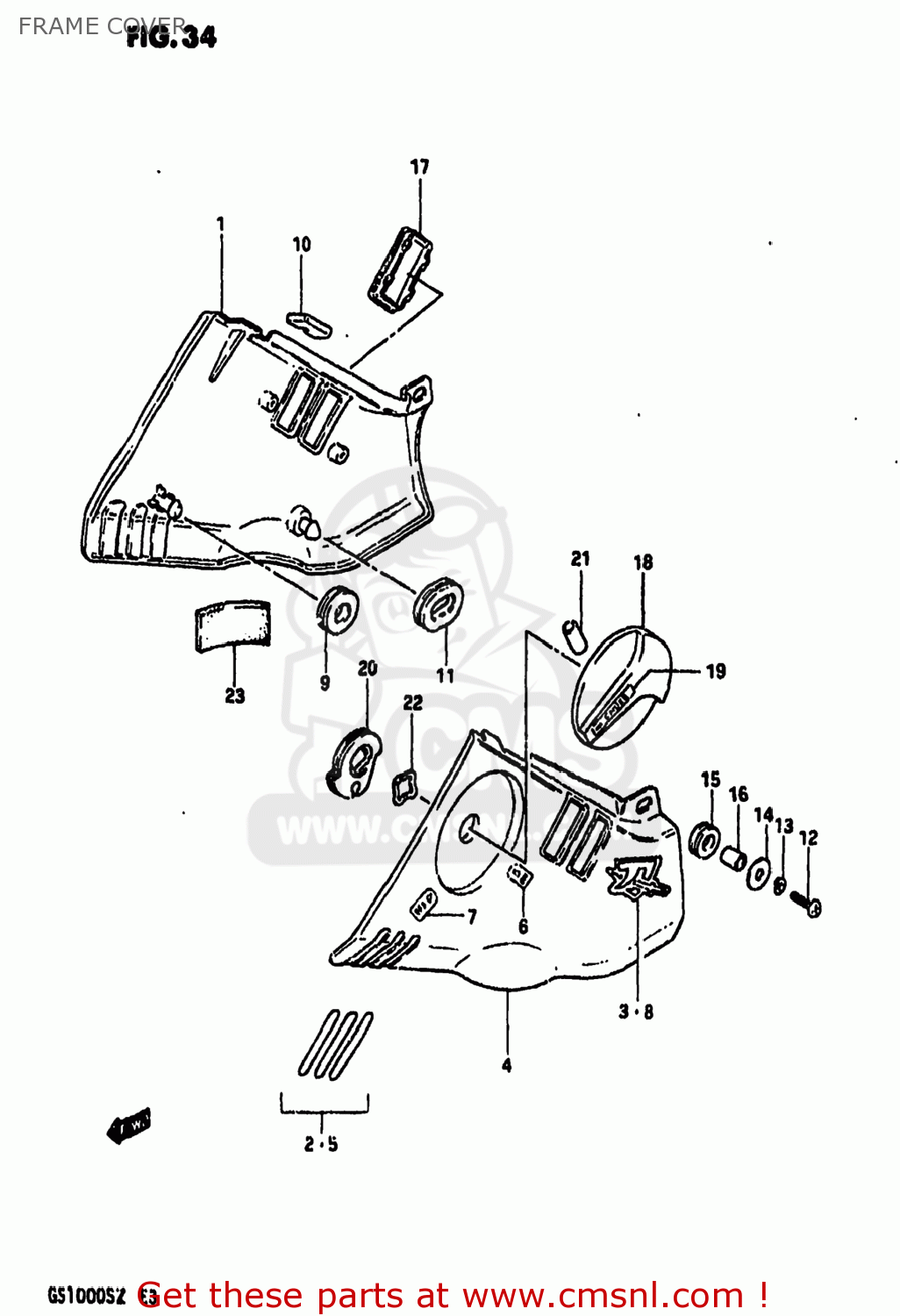 FRAME COVER GS1000 1982 (Z) USA (E03)