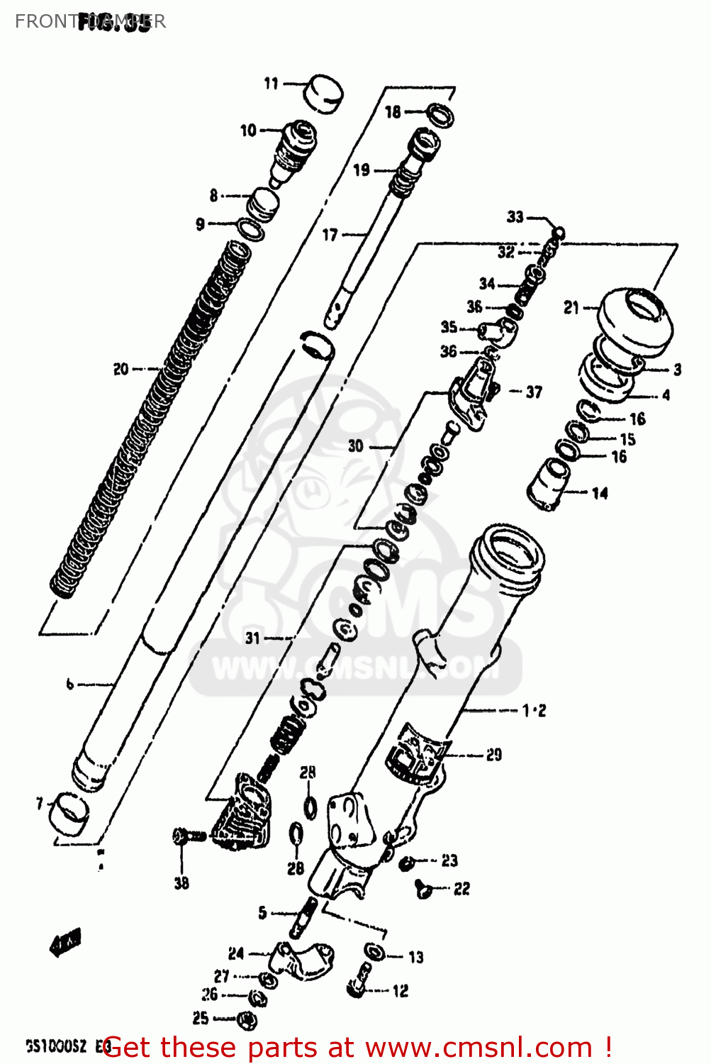 FRONT DAMPER GS1000 1982 (Z) USA (E03)