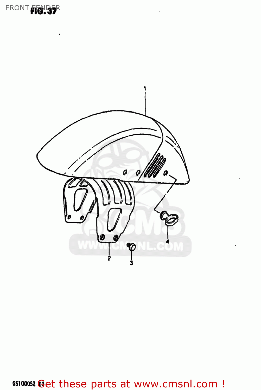 FRONT FENDER GS1000 1982 (Z) USA (E03)
