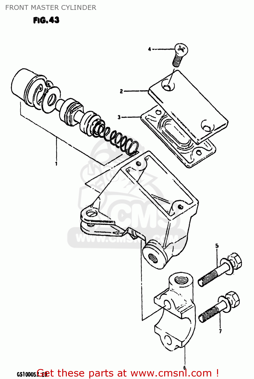 FRONT MASTER CYLINDER GS1000 1982 (Z) USA (E03)