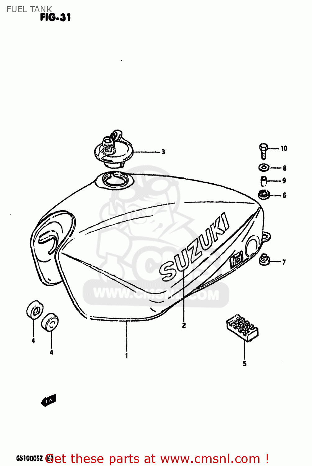 FUEL TANK GS1000 1982 (Z) USA (E03)