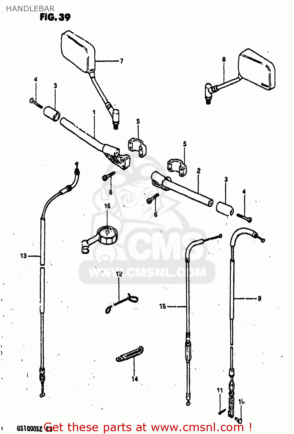 HANDLEBAR GS1000 1982 (Z) USA (E03)