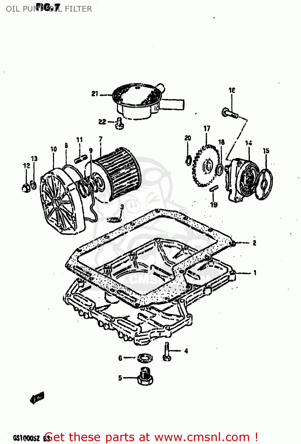 OIL PUMP-OIL FILTER GS1000 1982 (Z) USA (E03)