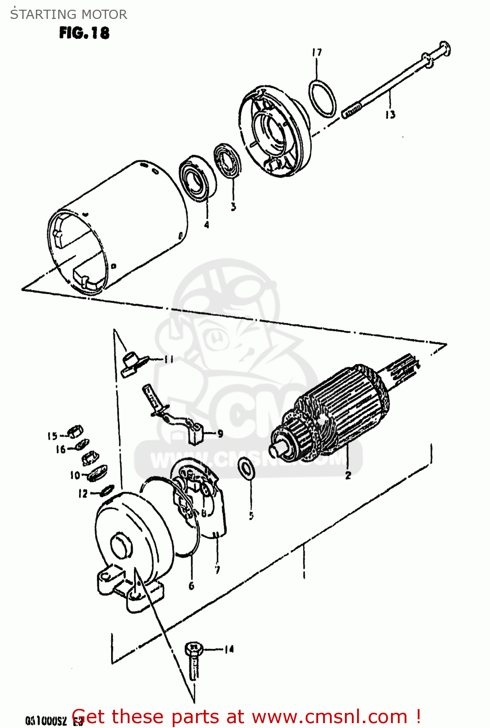 STARTING MOTOR GS1000 1982 (Z) USA (E03)