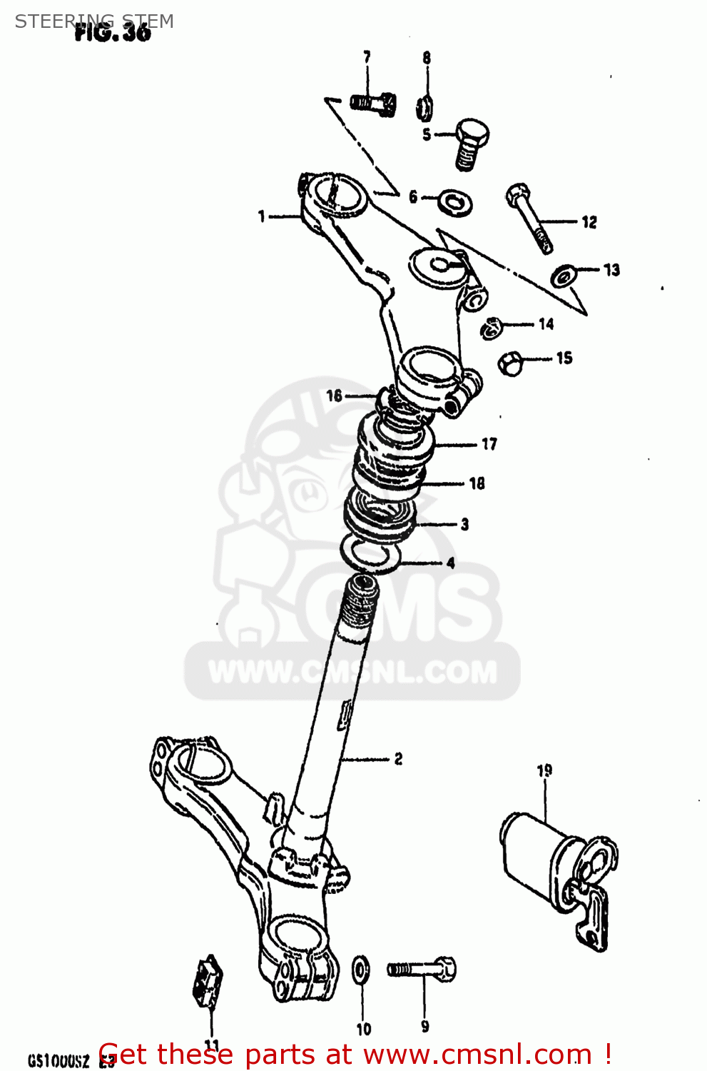 STEERING STEM GS1000 1982 (Z) USA (E03)