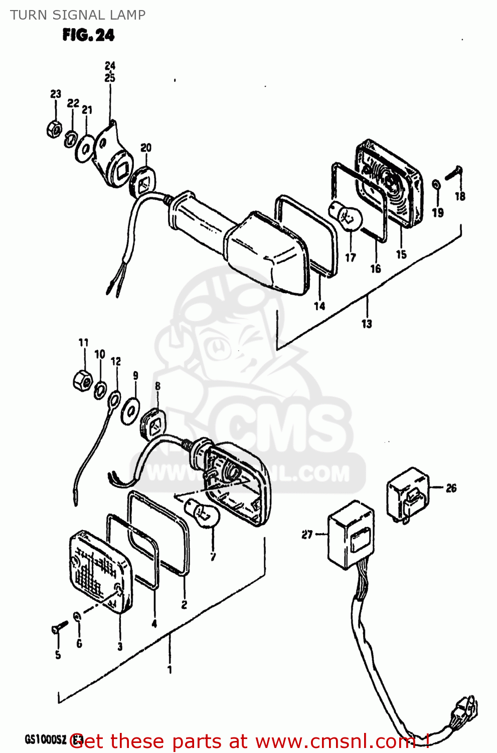 TURN SIGNAL LAMP GS1000 1982 (Z) USA (E03)