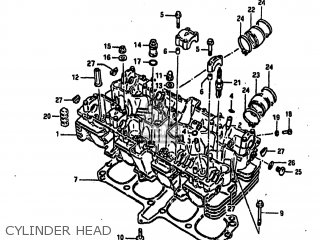 CYLINDER HEAD - GS1000 1982 (Z) USA (E03)